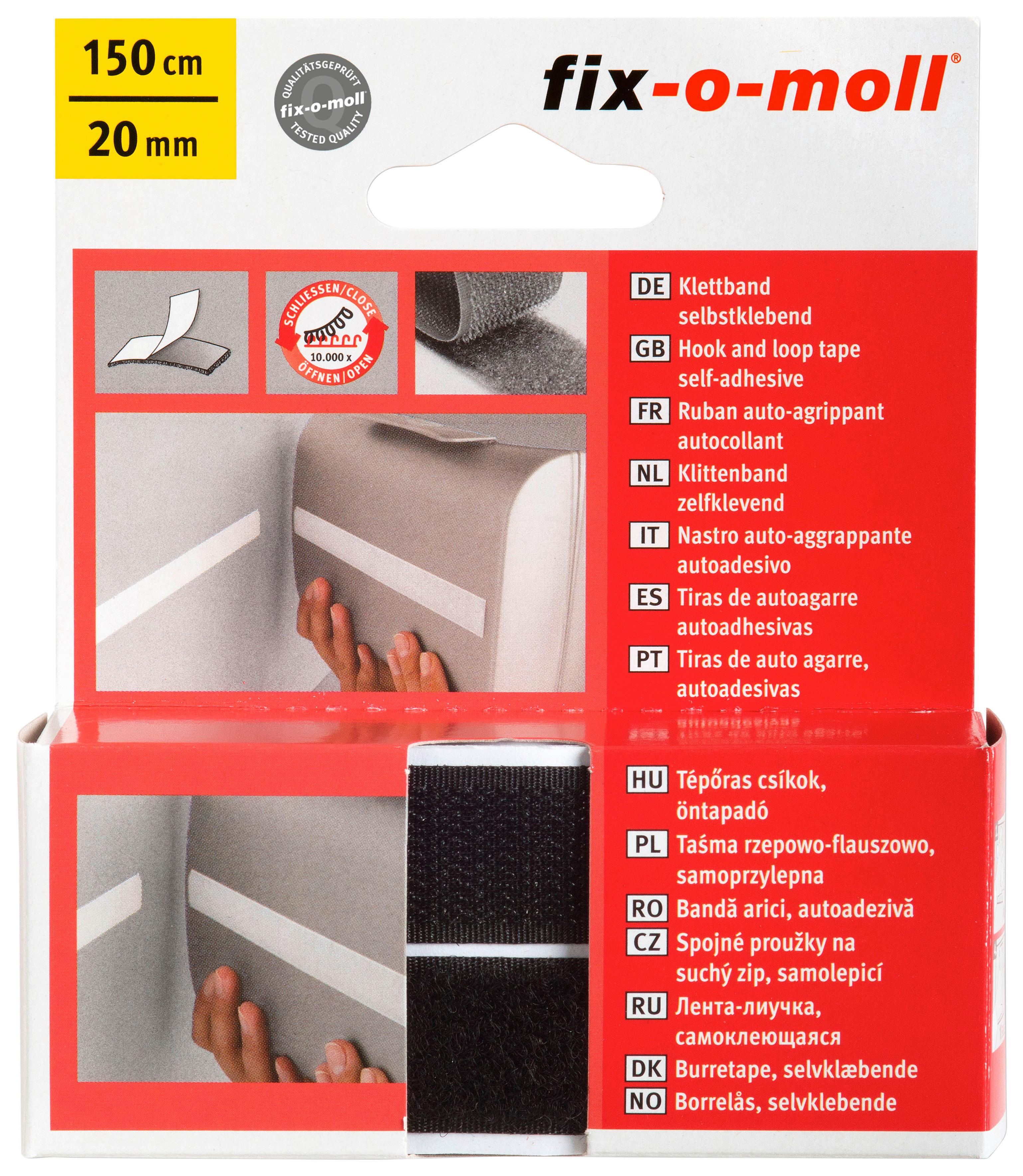 Tépőzár Szalag 150cm, Fekete - fekete, műanyag (2/150cm) - Suki