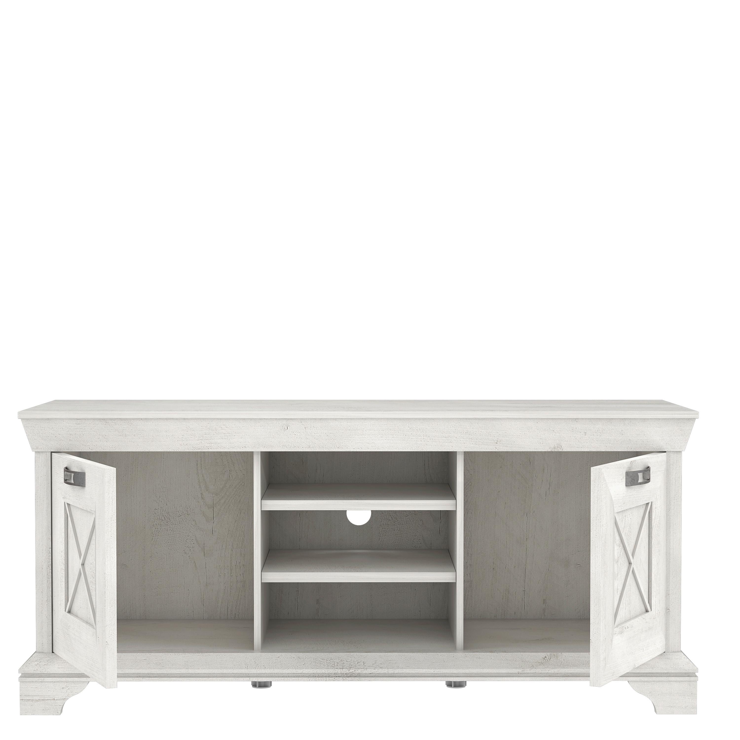 Tv Komoda Kashmir - bijela/srebrne boje, Konvencionalno, drvni materijal/metal (147,4/66,6/48,2cm) - Premium Living