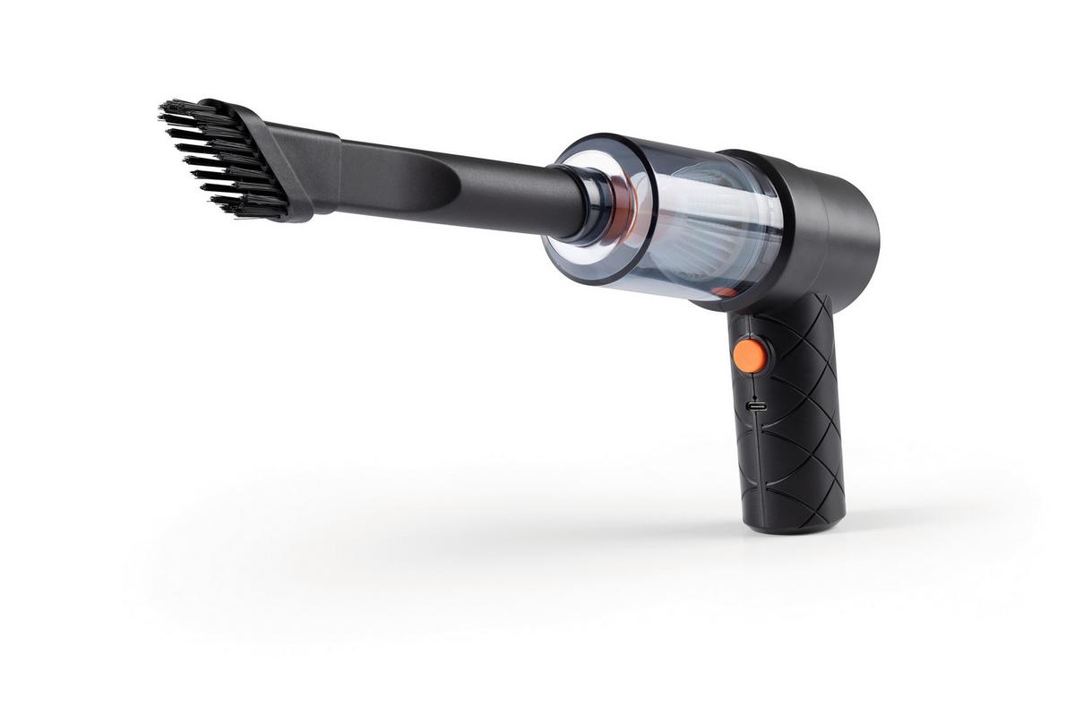 Akku-Handstaubsauger Cleanmaxx Orange/Schwarz max. 48 Watt - Schwarz/Orange, Basics, Kunststoff (32/14cm)
