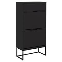 SZAFKA UCHYLNA NA BUTY LIPP - czarny, Design, materiał drewnopochodny/metal (58/116/28cm)