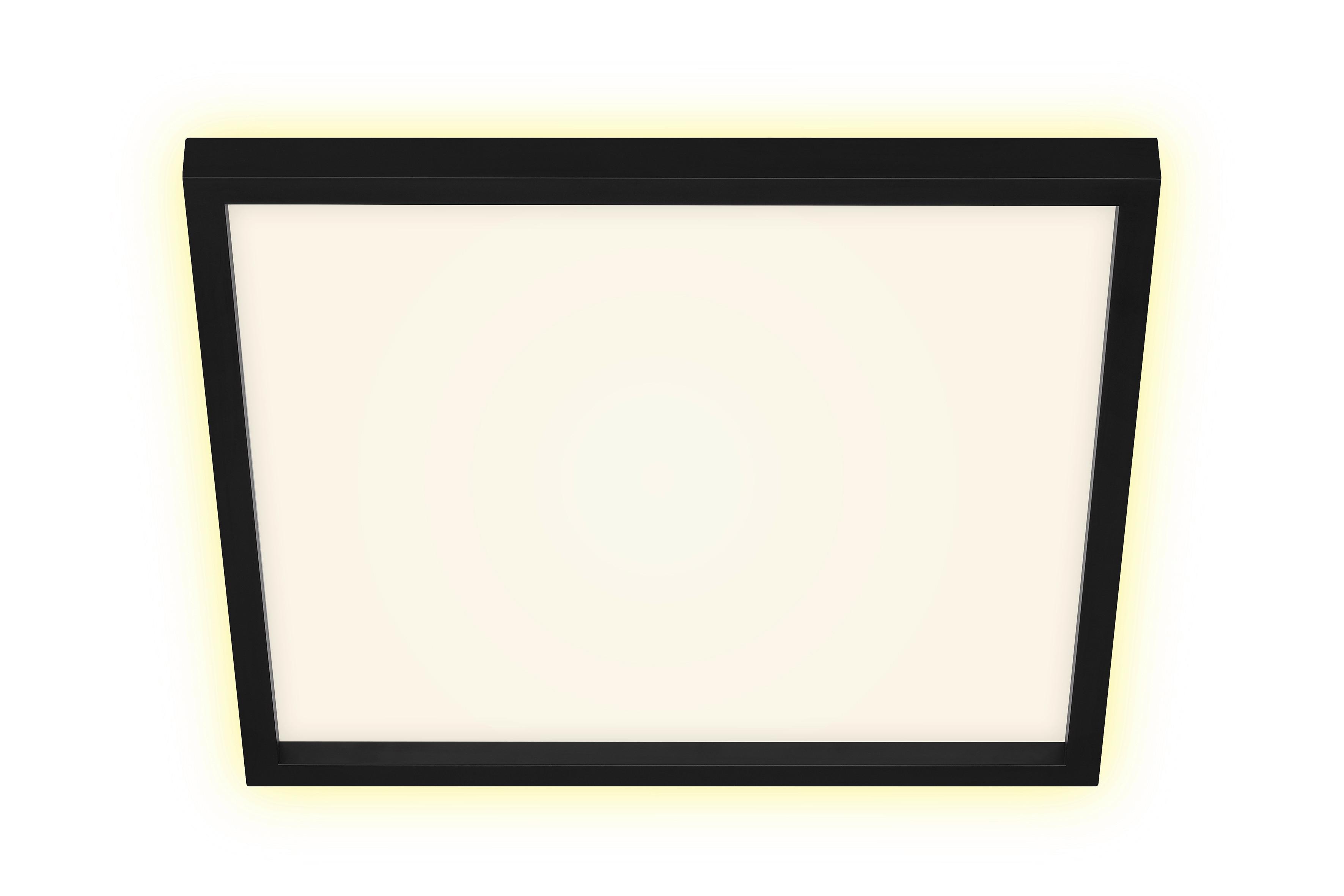 LED-Deckenleuchte Cadre Schwarz max. 22 Watt - Schwarz, Basics, Kunststoff (42,2/42,2/4cm)
