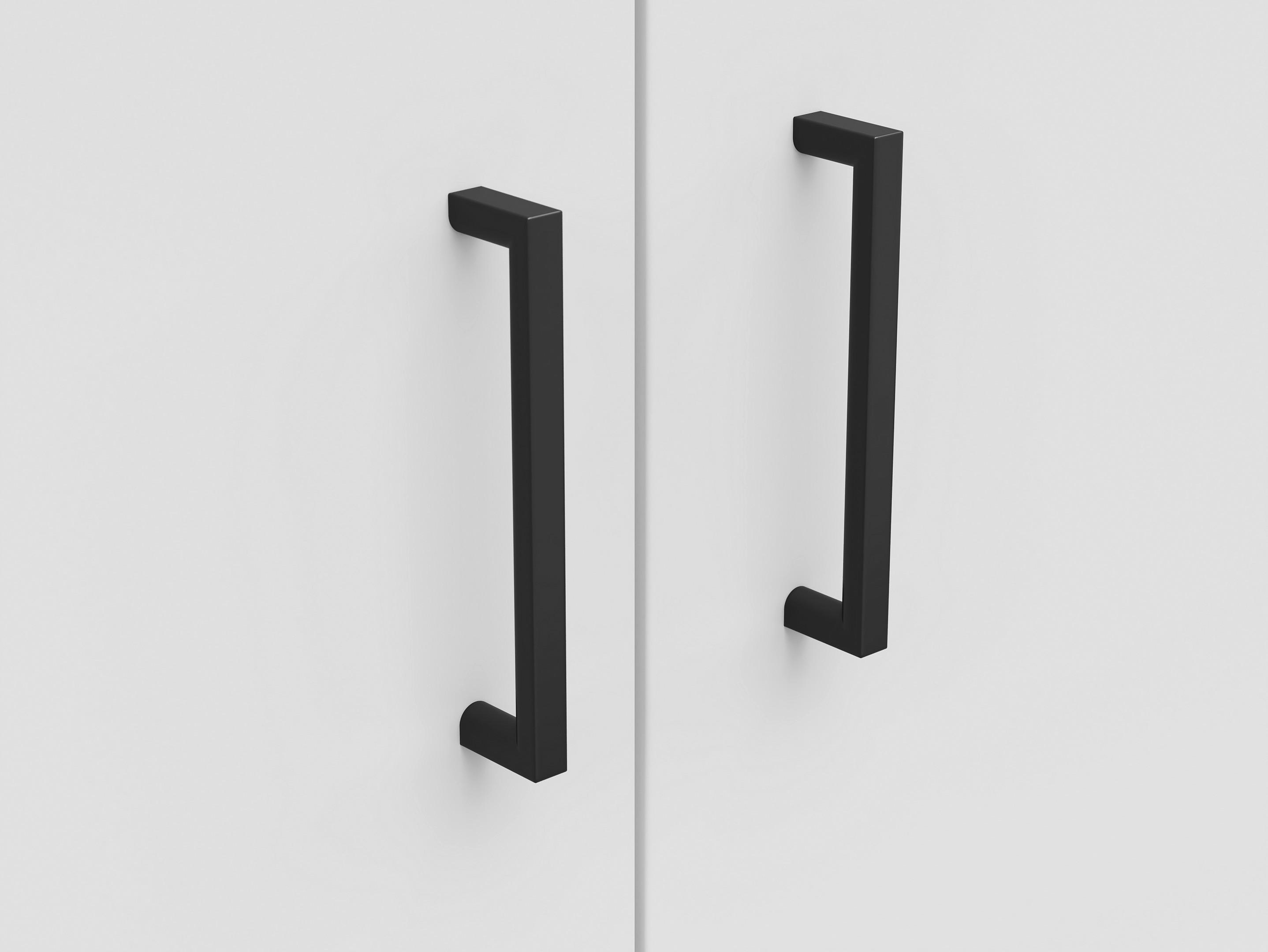 Kommode Multistauraum Weiß - Anthrazit/Schwarz, MODERN, Holzwerkstoff/Kunststoff (80/115/40cm) - Mömax