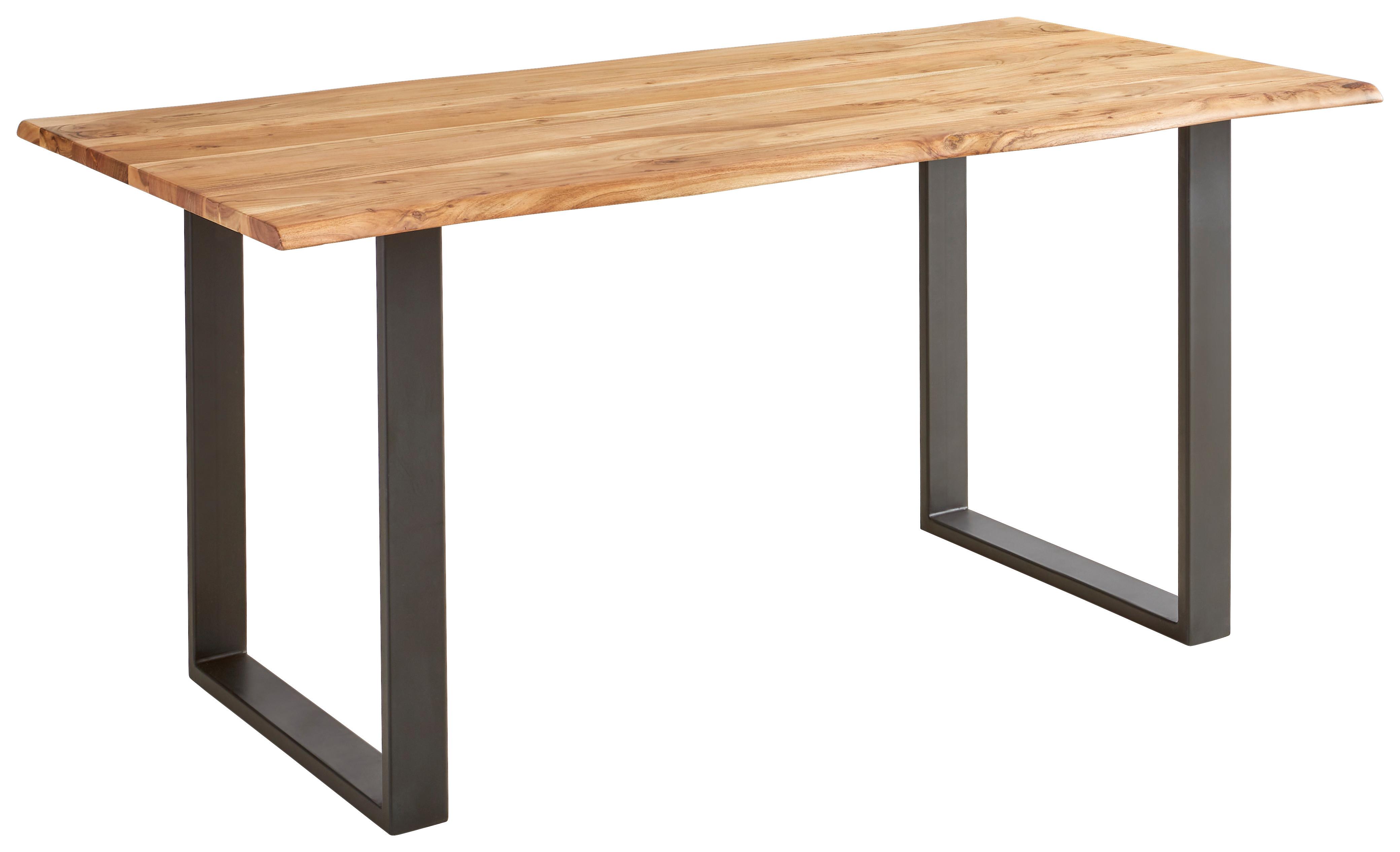 STÓŁ DO JADALNI RUNNER 2 - kolor akacjowy/czarny, Basics, metal/drewno (120/80/76cm) - MID.YOU