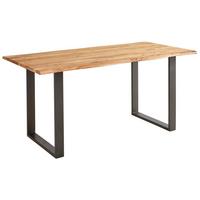 STÓŁ DO JADALNI RUNNER 2 - kolor akacjowy/czarny, Basics, metal/drewno (120/80/76cm) - MID.YOU