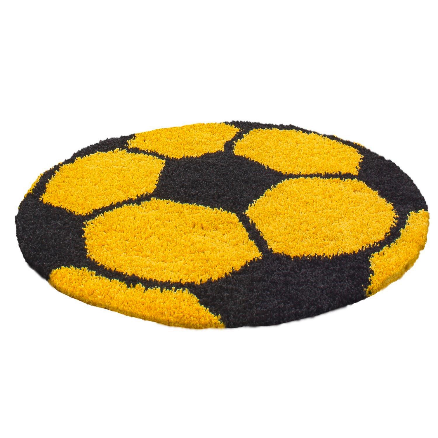 Kinderteppich Fun Gelb Ø ca. 100cm - Gelb, Trend, Textil (100/100cm) - Ben'n'jen