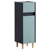 Unterschrank Lovis Dunkelblau - Eschefarben/Hellblau, MODERN, Holz/Holzwerkstoff (30,2/90,3/33cm) - MID.YOU