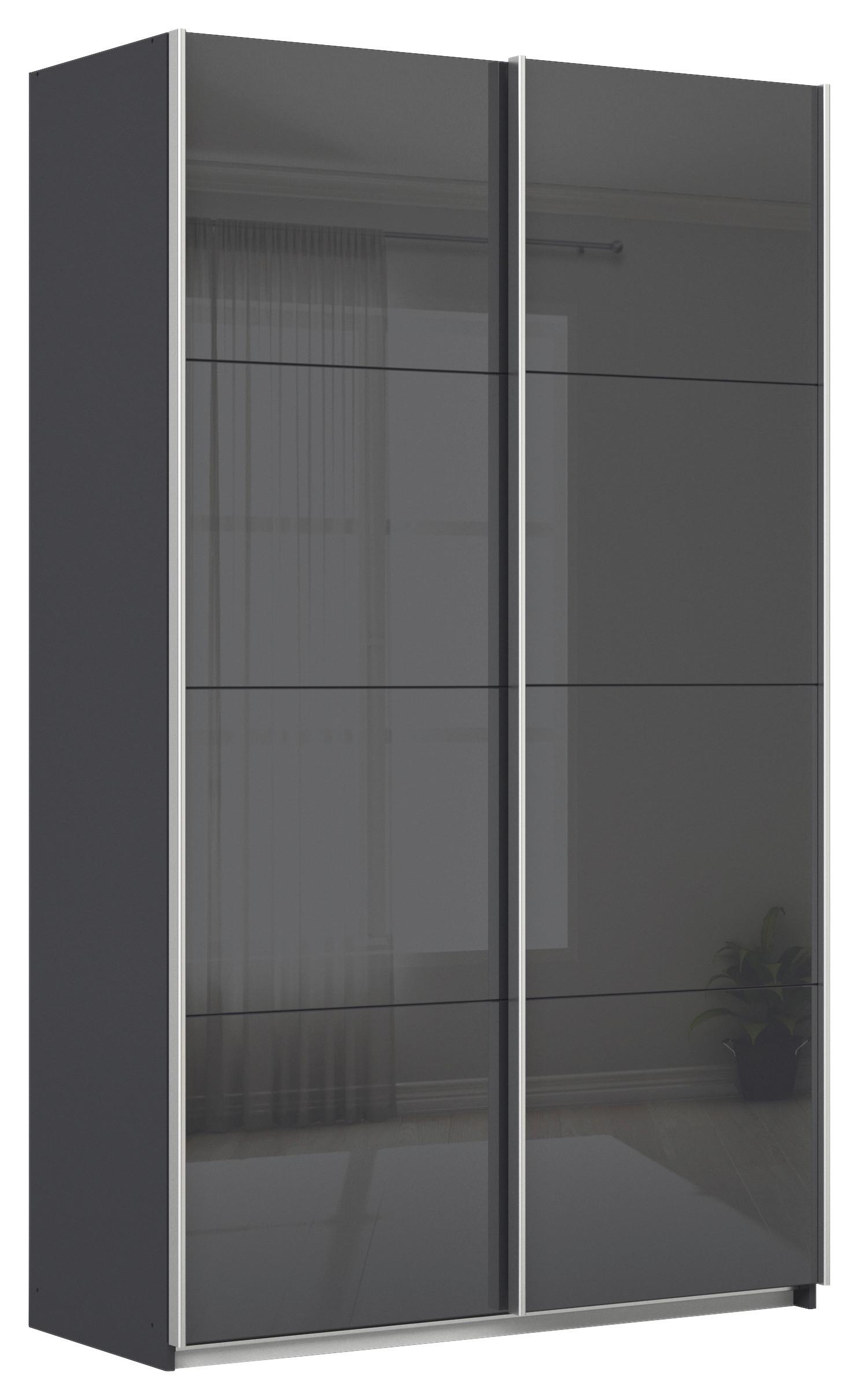 DULAP USI CULISANTE FELDKIRCH - antracit/antracit lucios intens, Modern, sticlă/material pe bază de lemn (136/229/62cm)