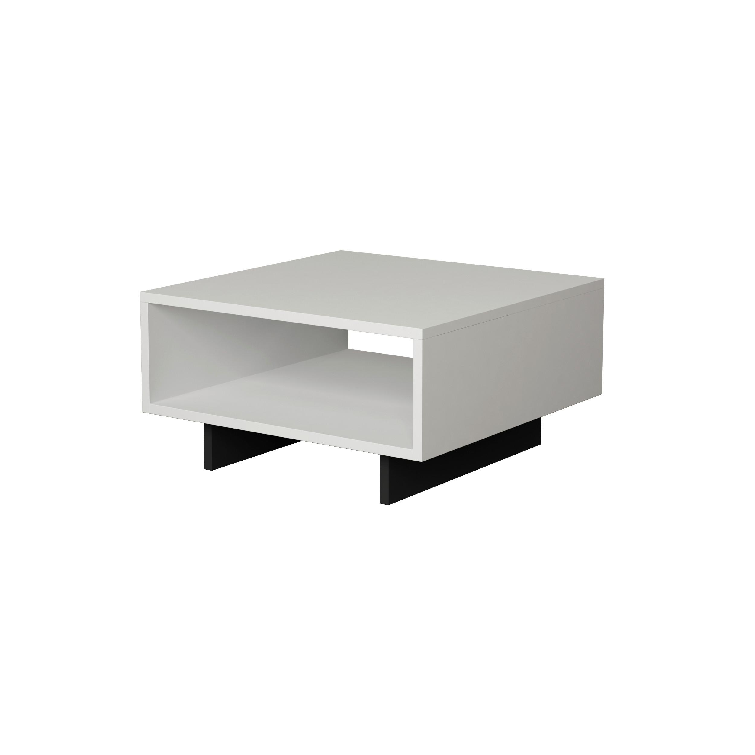 Couchtisch Hola ca. 60x32x60 cm Weiß/Anthr. - Anthrazit/Weiß, Design, Holzwerkstoff (60/32/60cm) - Livetastic
