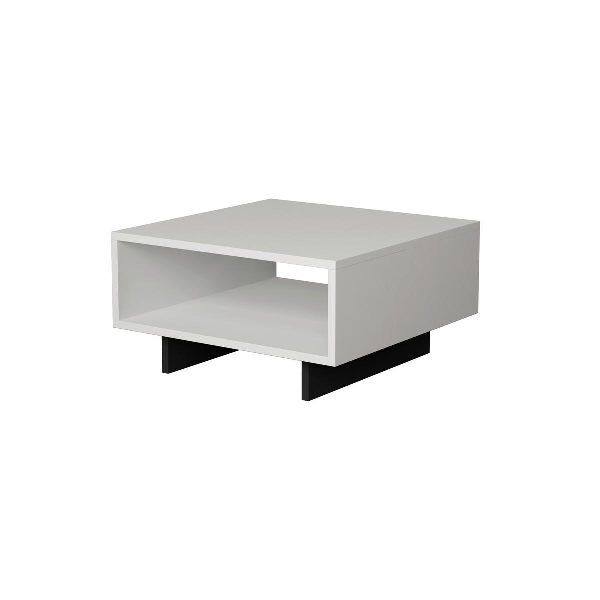 Couchtisch Hola ca. 60x32x60 cm Weiß/Anthr. - Anthrazit/Weiß, Design, Holzwerkstoff (60/32/60cm) - Livetastic