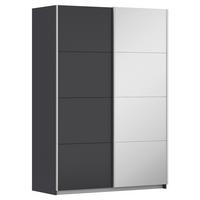 Ormar S Kliznim Vratima Subito - boje grafita/srebrne boje, Moderno, drvni materijal/metal (136/197/61cm) - Modern Living