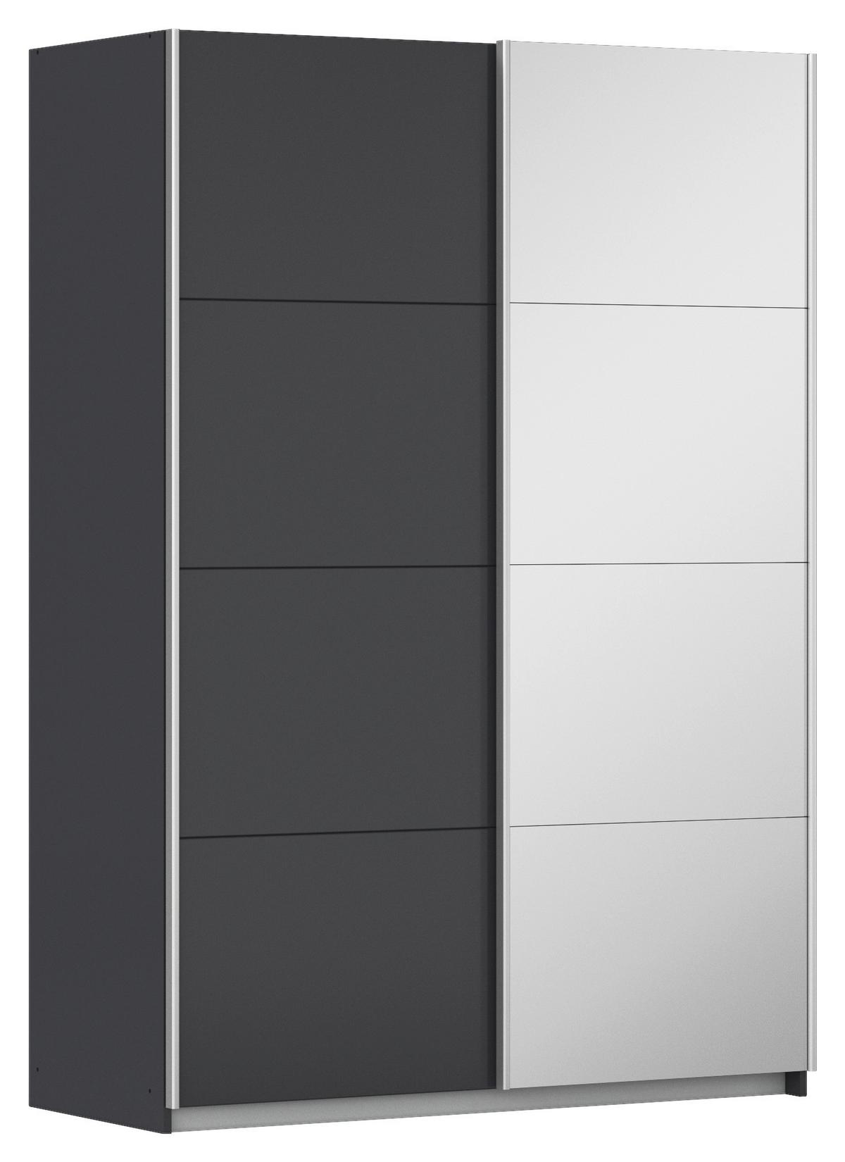 Ormar S Kliznim Vratima Subito - boje grafita/srebrne boje, Moderno, drvni materijal/metal (136/197/61cm) - Modern Living