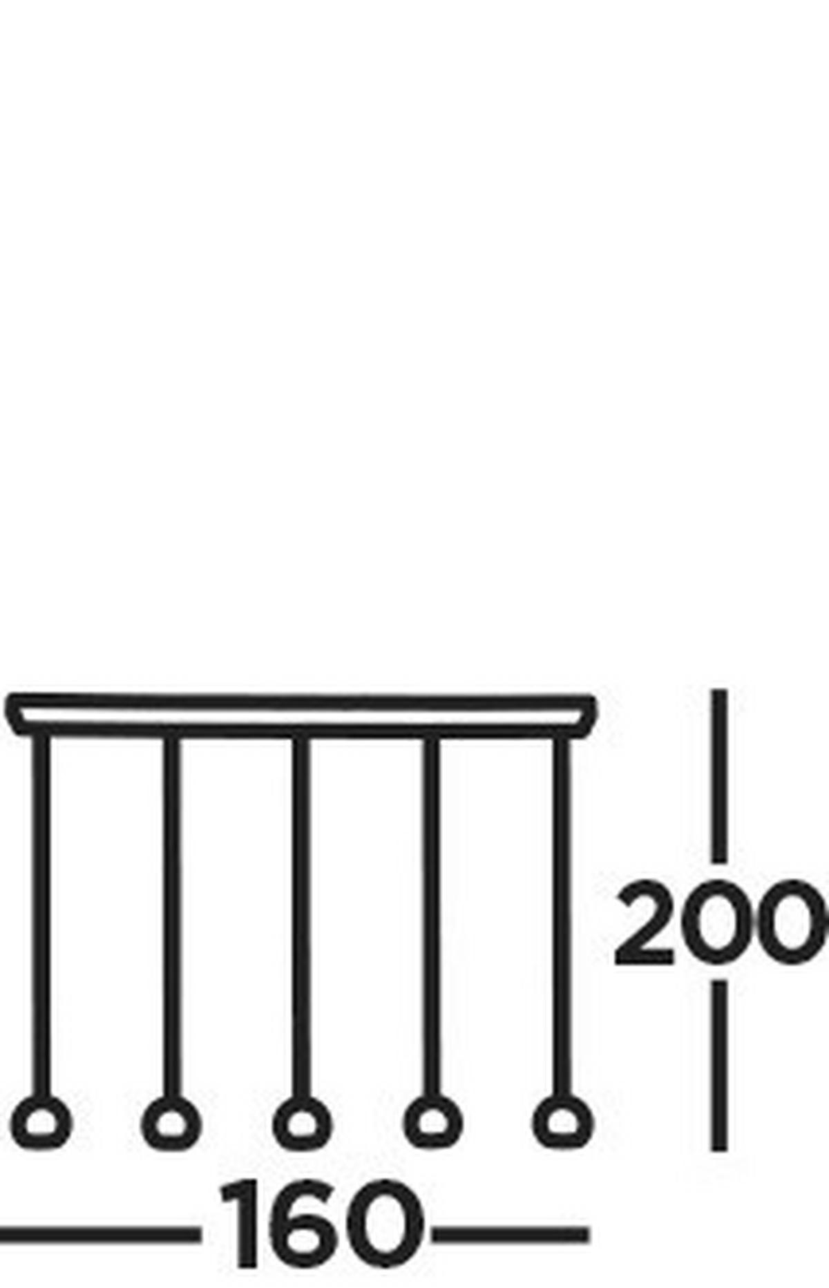 Függeszték Eindhoven 1014-5bk - fekete, Design, fém (160/12/200cm)