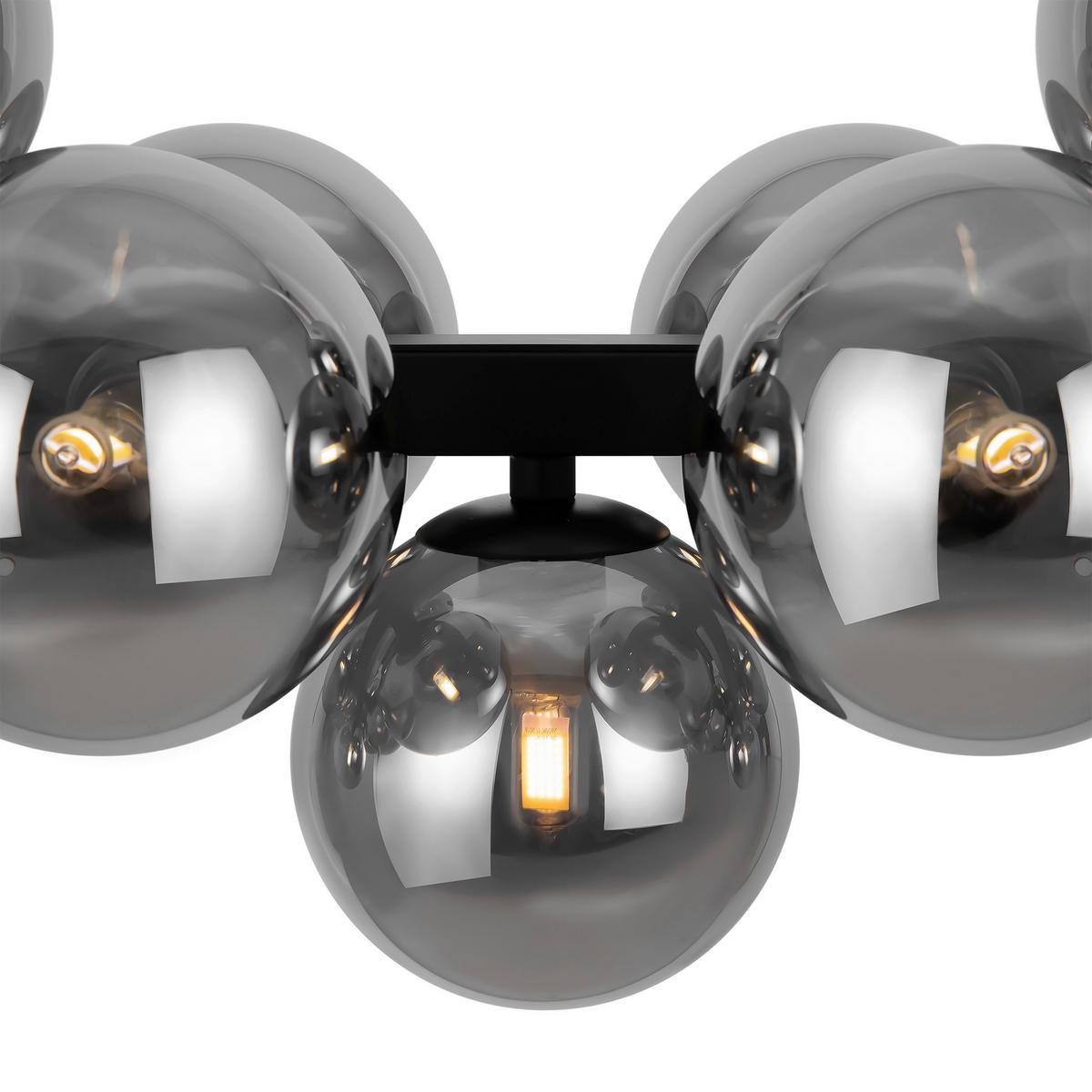 PENDELLEUCHTE DALLAS - Schwarz, Trend, Glas/Metall (23,8/22,8/123,5cm) - MAYTONI