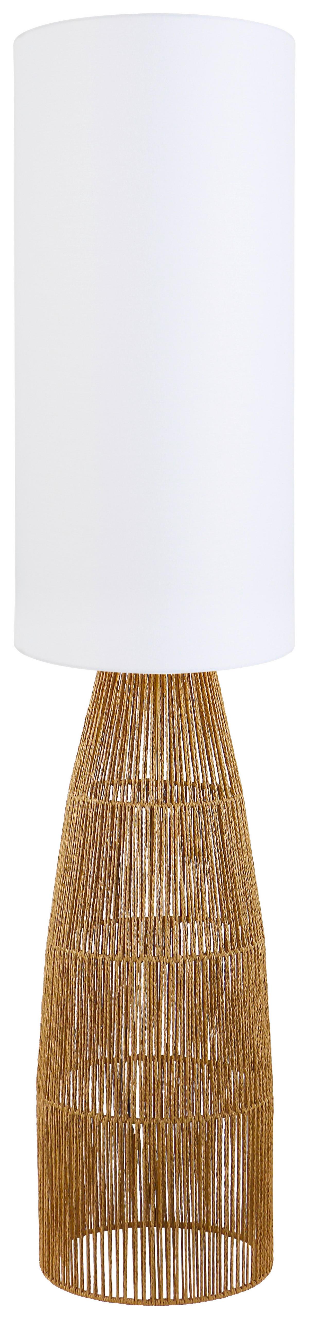 LAMPA STOJĄCA MONA - biały/czarny, Trend, metal/tkanina (30/135cm) - Novel