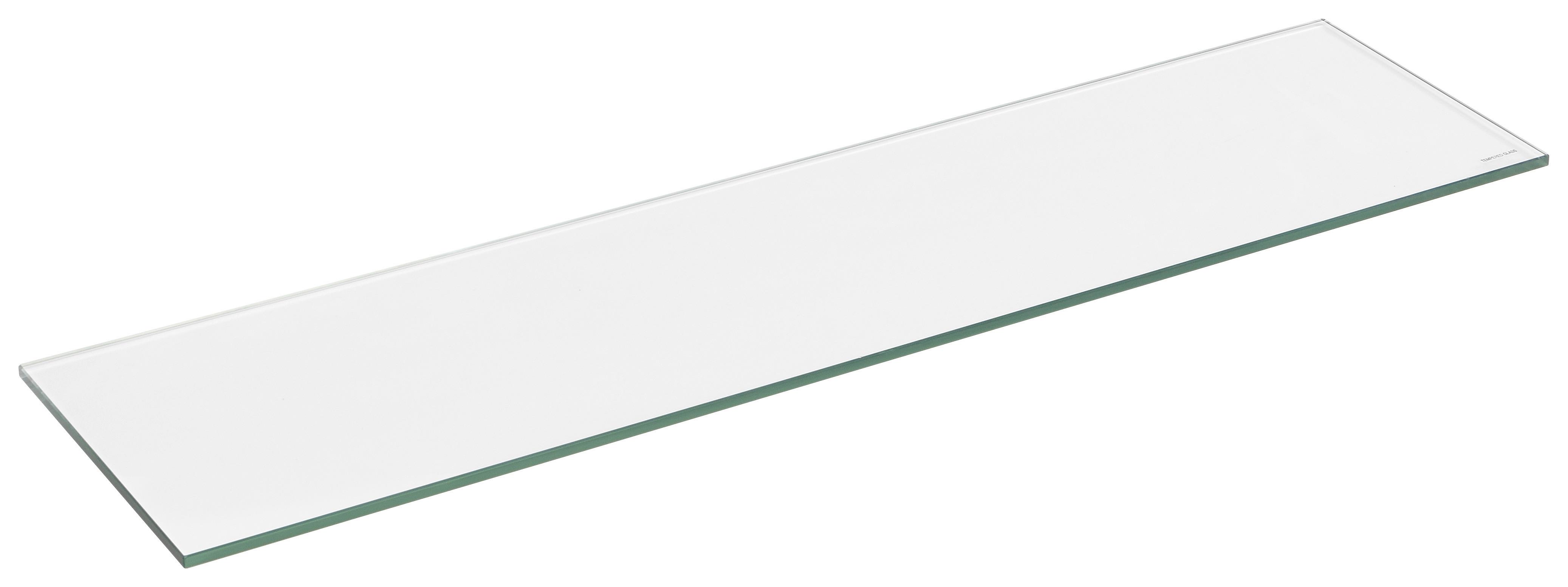 Stenska Polica Galileo 2, Kaljeno Steklo, 120x26 Cm - prozorno, Moderno, steklo (120/0,8/26cm)