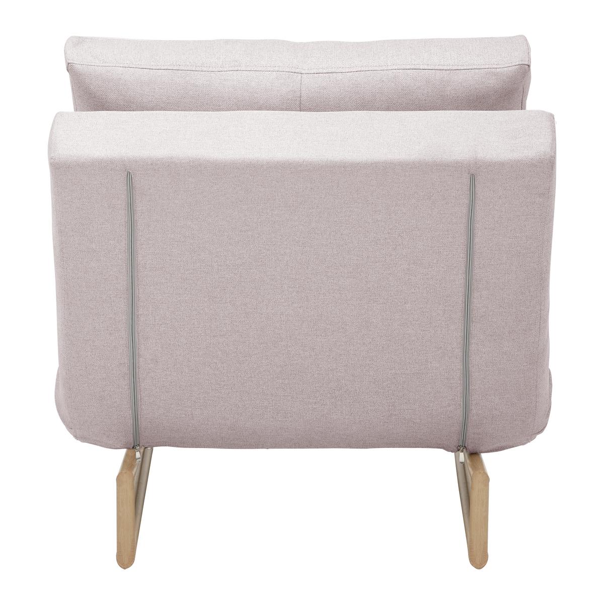 Schlafsessel Malic Rosa Webstoff - Eichefarben/Rosa, MODERN, Textil/Metall (80/84/90cm) - Bessagi Home