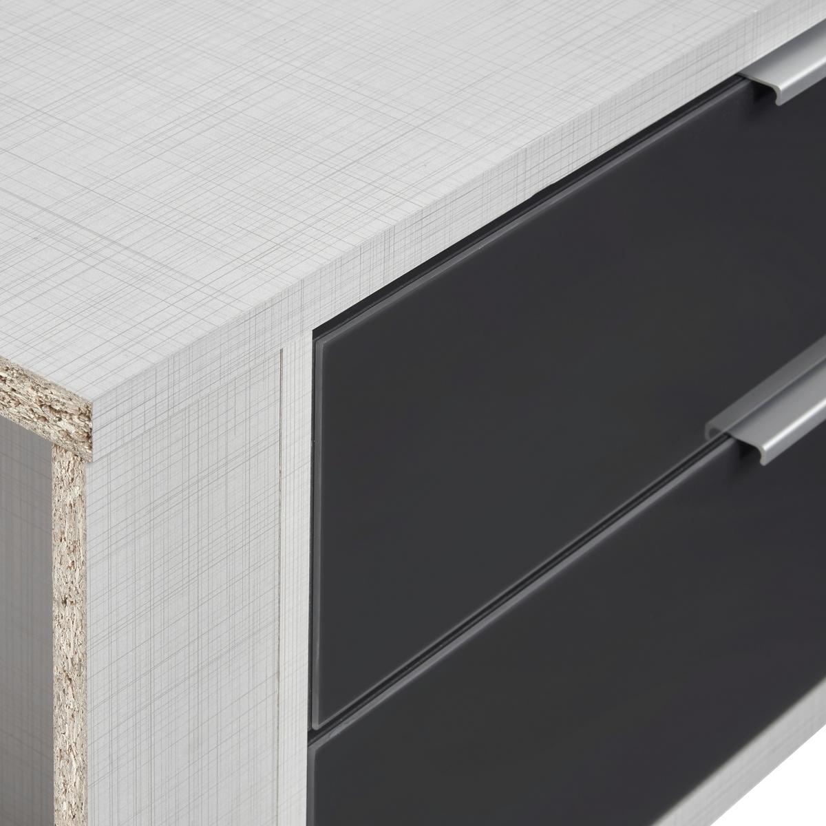 Schubkasteneinsatz Fresh ca. 96x35x50 cm Grau - Grau, MODERN, Glas/Holzwerkstoff (96/35/50cm) - MID.YOU