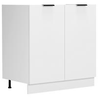 SPÜLENUNTERSCHRANK FASOLA - Weiss/Schwarz, Trend, Holzwerkstoff/Kunststoff (80/82/46cm) - MID.YOU