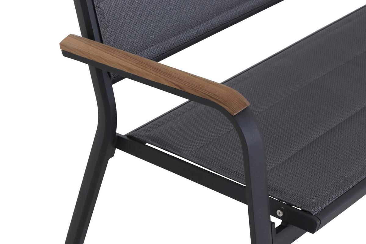 GARTENBANK N40082 - Anthrazit, KONVENTIONELL, Holz/Kunststoff (138,5/97/67cm) - Siena Garden