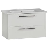 Umivalniška Enota Z Umivalnikom Maxim, Bela - bela/antracit, Moderno, kovina/leseni material (85cm) - Stylife