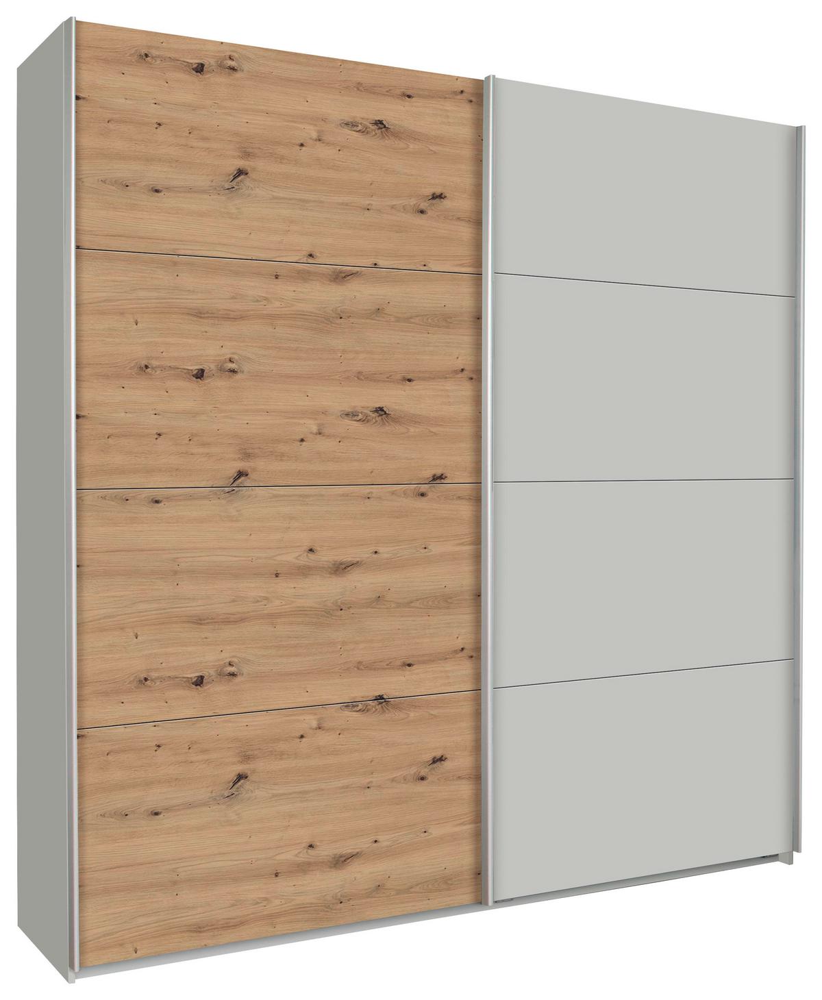 Ormar S Kliznim Vratima Feldkirch - siva/boje hrasta, Moderno, drvni materijal/metal (226/229/62cm) - Modern Living