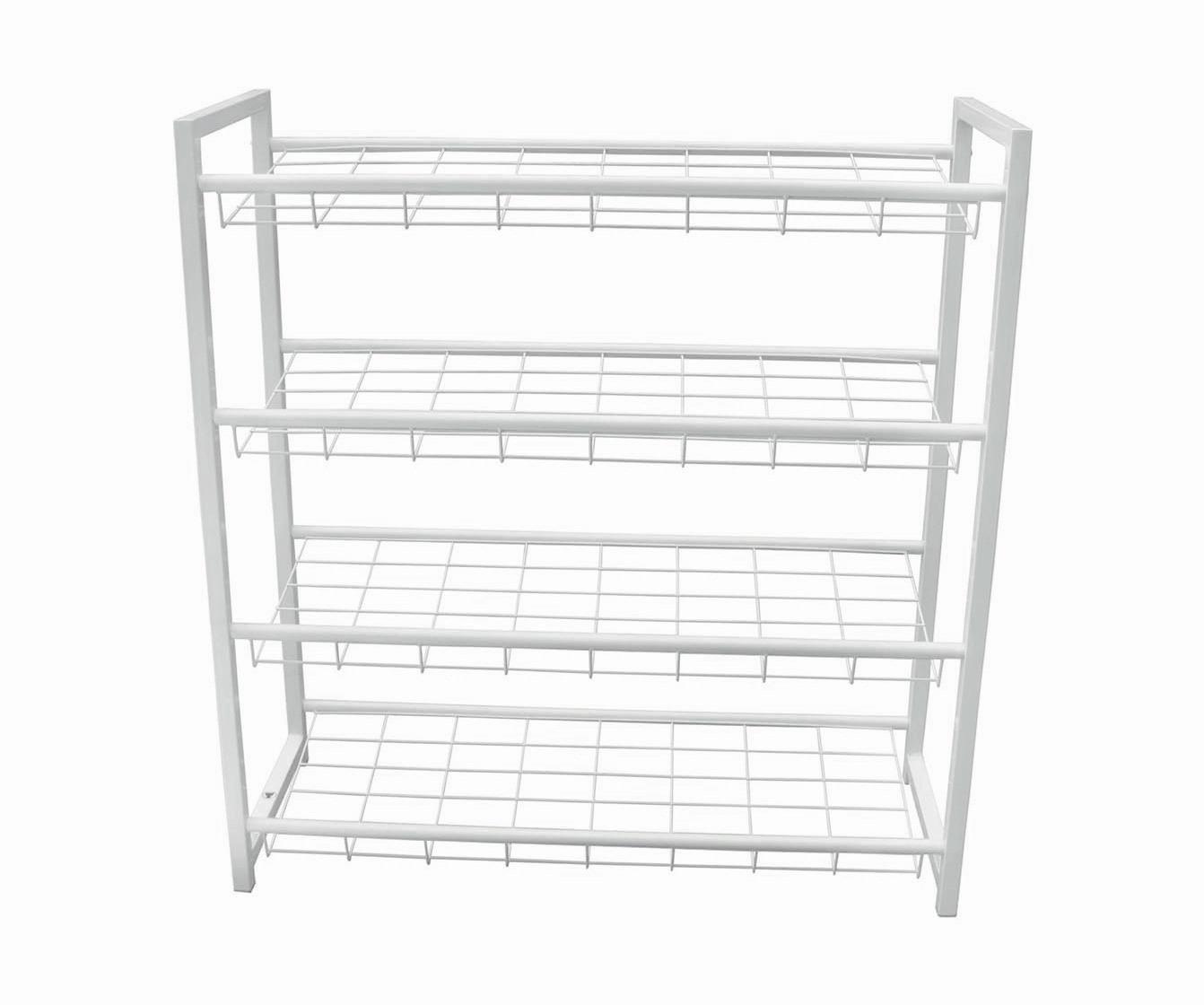 Regal Za Čevlje Rom, Bela, 4 Police - bela, Moderno, kovina (80/83/30cm) - Modern Living