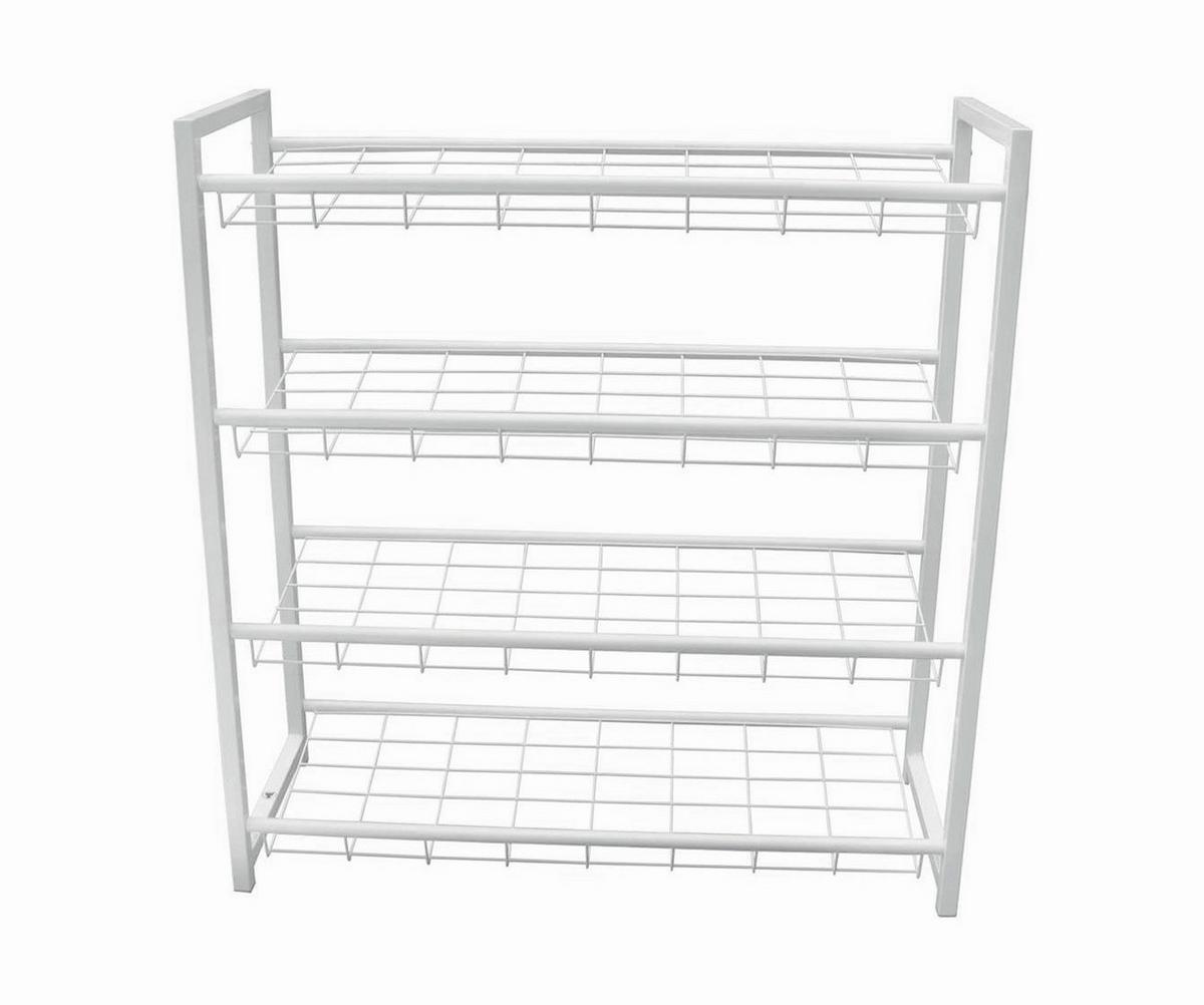 Regal Za Čevlje Rom, Bela, 4 Police - bela, Moderno, kovina (80/83/30cm) - Modern Living