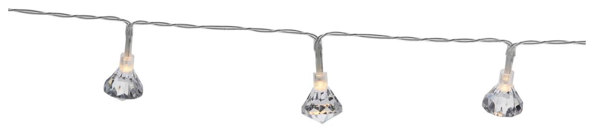 Lichterkette Linda Transparent ca. 120cm - Transparent, KONVENTIONELL, Kunststoff/Metall (120cm)