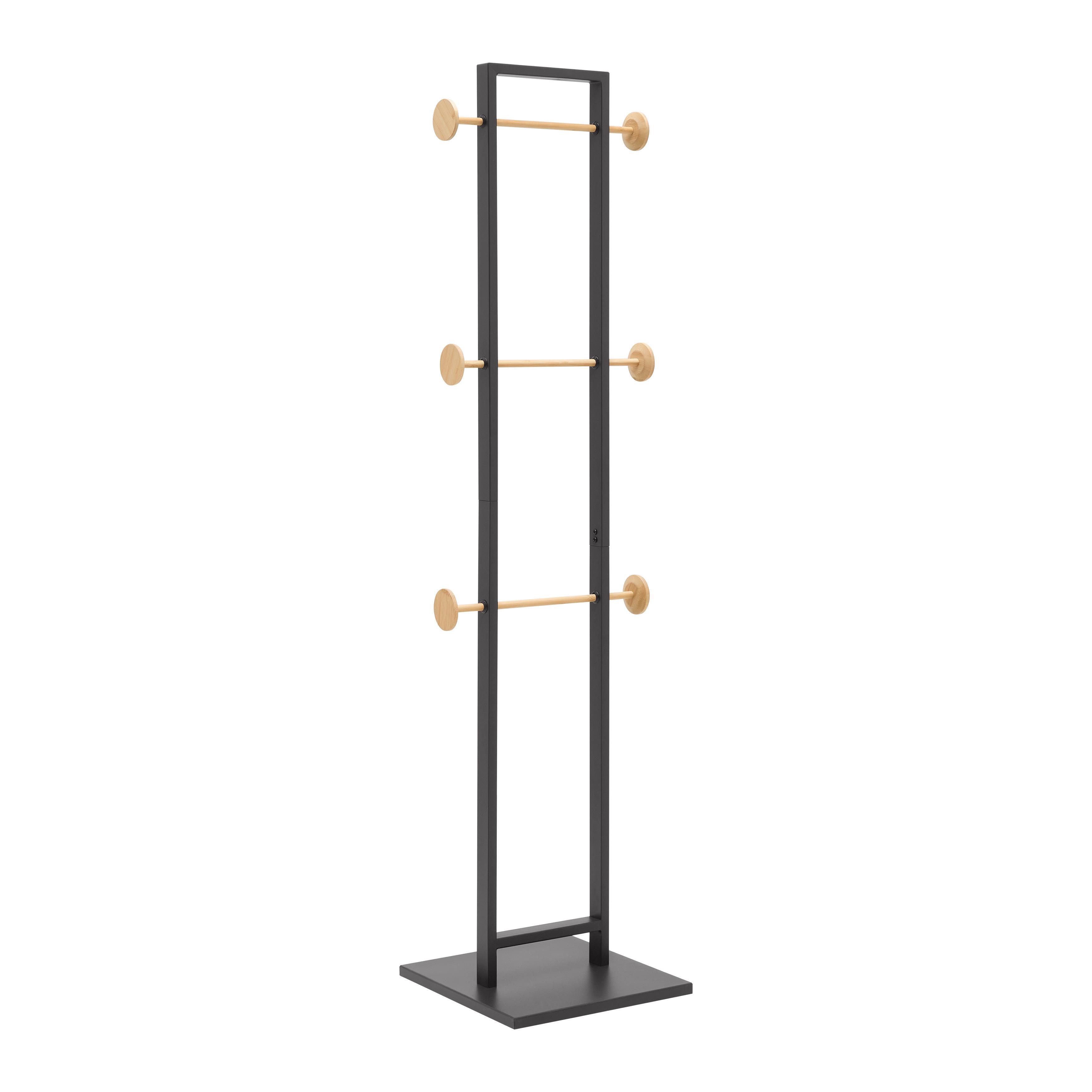 Samostojeća Vješalica Kaya - prirodne boje/antracit, Moderno, drvni materijal/metal (40/177/40cm) - Modern Living