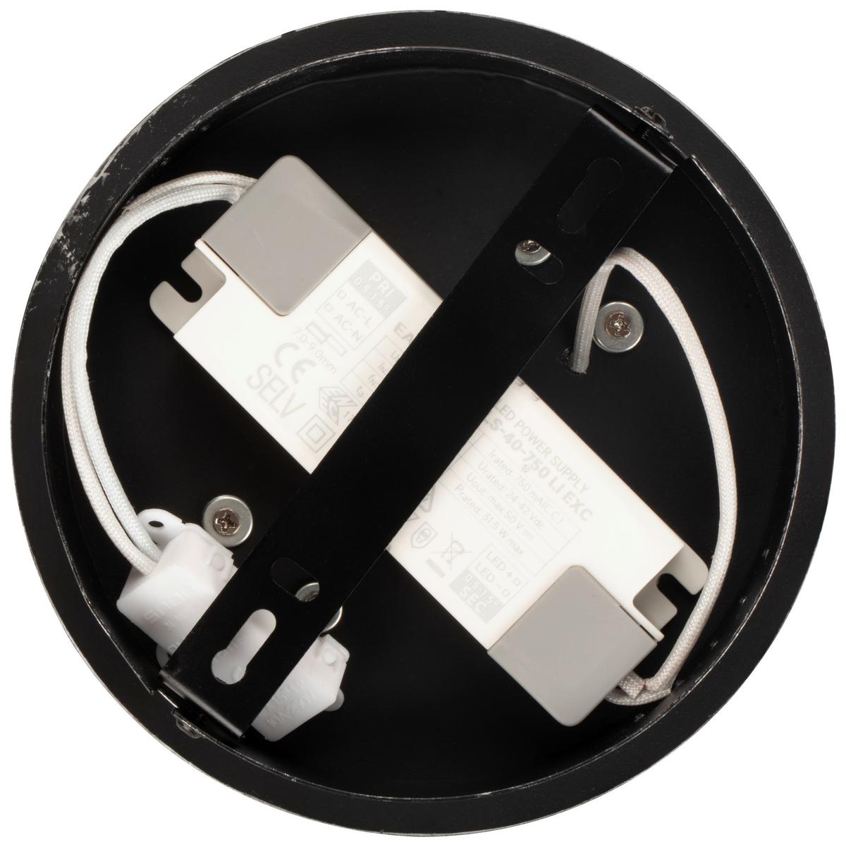 Stropna Led-svetilka Krösus - črna, Moderno, kovina (64/41/9,5cm) - Modern Living