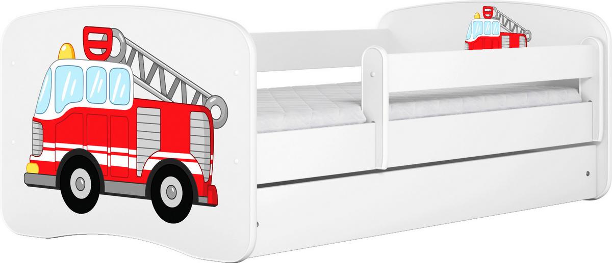 Otroška Postelja Babydreams, Bela, 80x160cm - bela/barve breze, Moderno, tekstil/leseni material (80/160cm) - MID.YOU