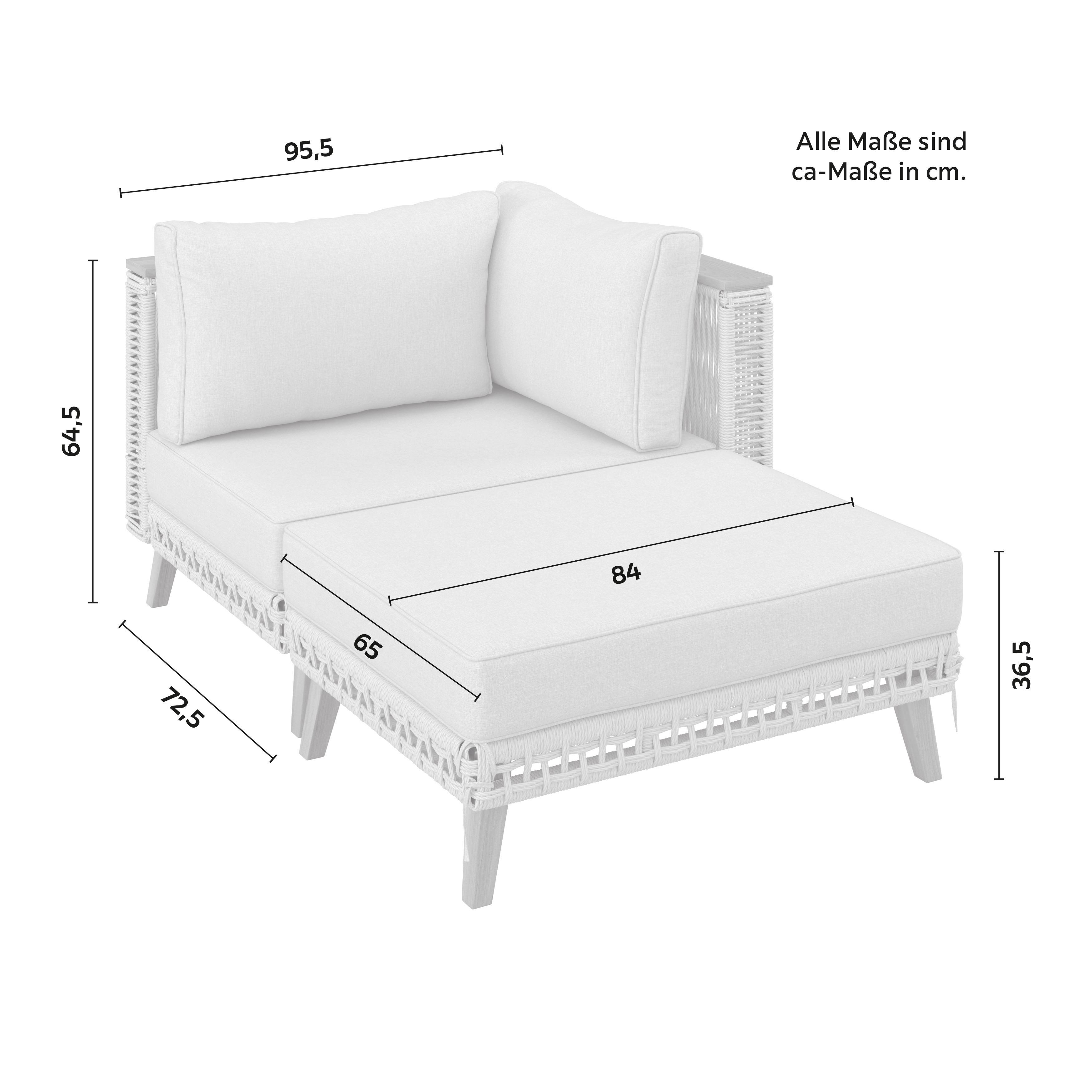 LOUNGEGRUPP MARILOU - grå/akaciefärgad, Modern, metall/trä - Bessagi Garden
