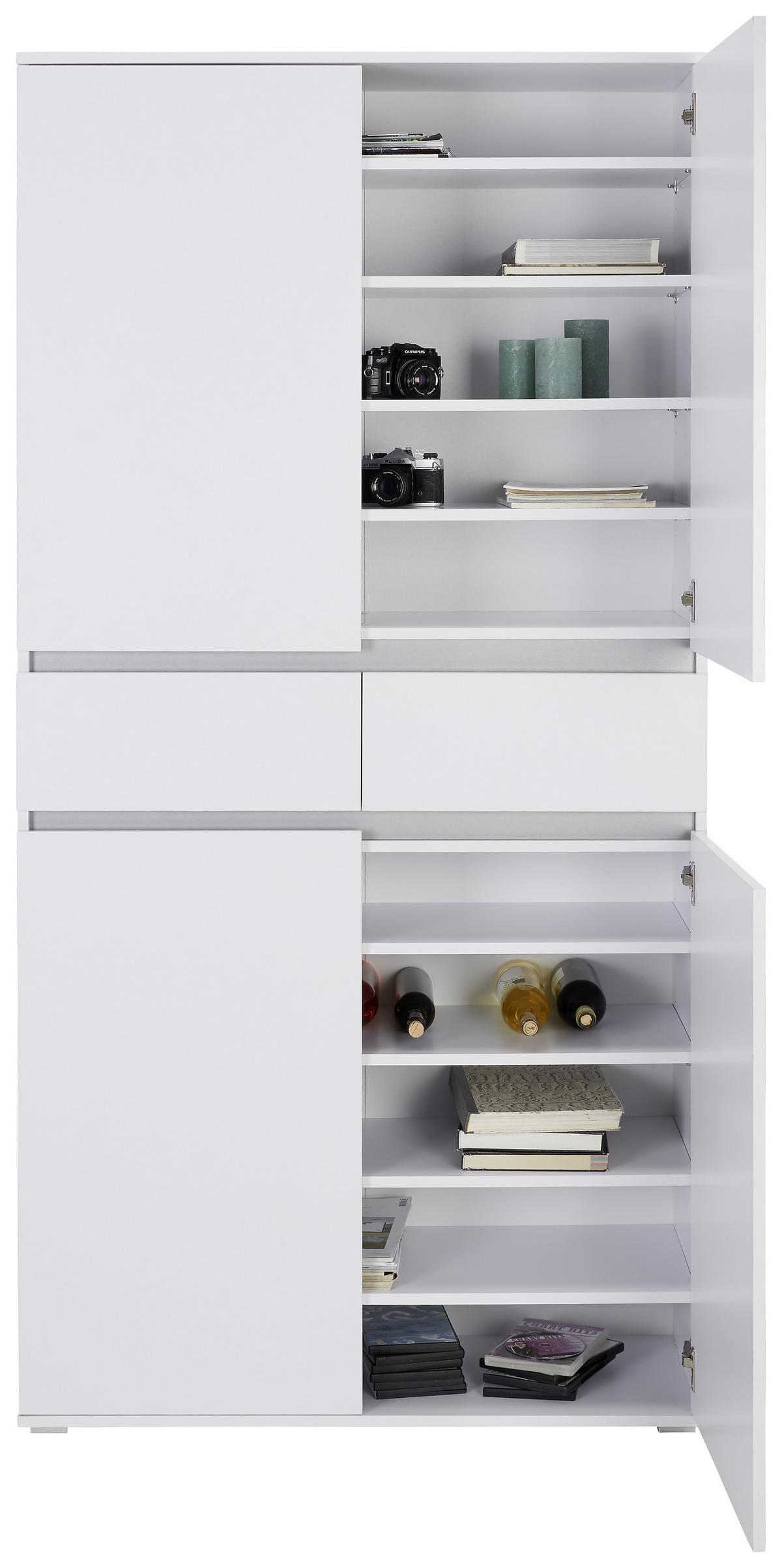 Večnamenska Omara Bianco, Bela - bela, Moderno, leseni material (100/200/37cm) - Mömax