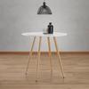 MATBORD JOHN - vit/ekfärgad, Modern, metall/trä (80/76cm) - Bessagi Home