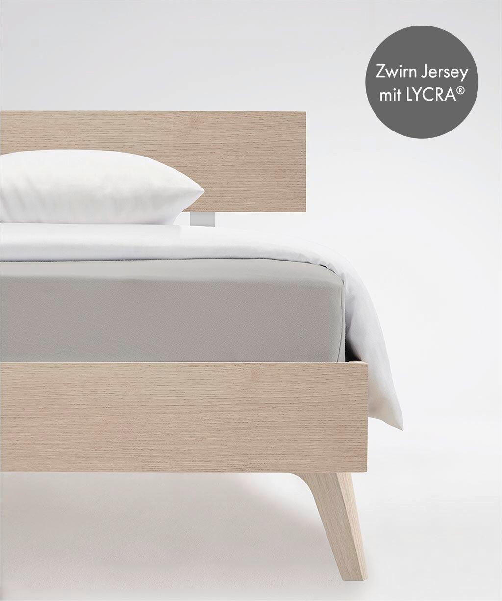 Boxspring-fixleintuch Q 4000 190 - Blaugrau, Basics, Textil (90-100/200-210cm) - Fleuresse