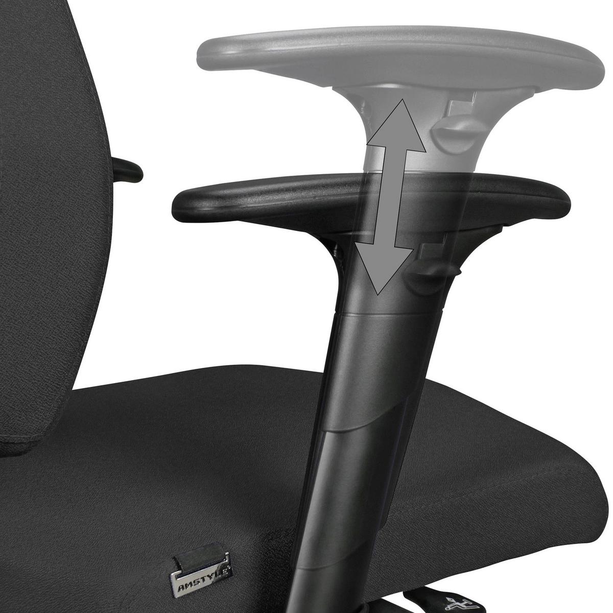 Vrtljivi Stol Darius - črna/barve aluminija, Moderno, kovina/umetna masa (63/119/63cm) - MID.YOU