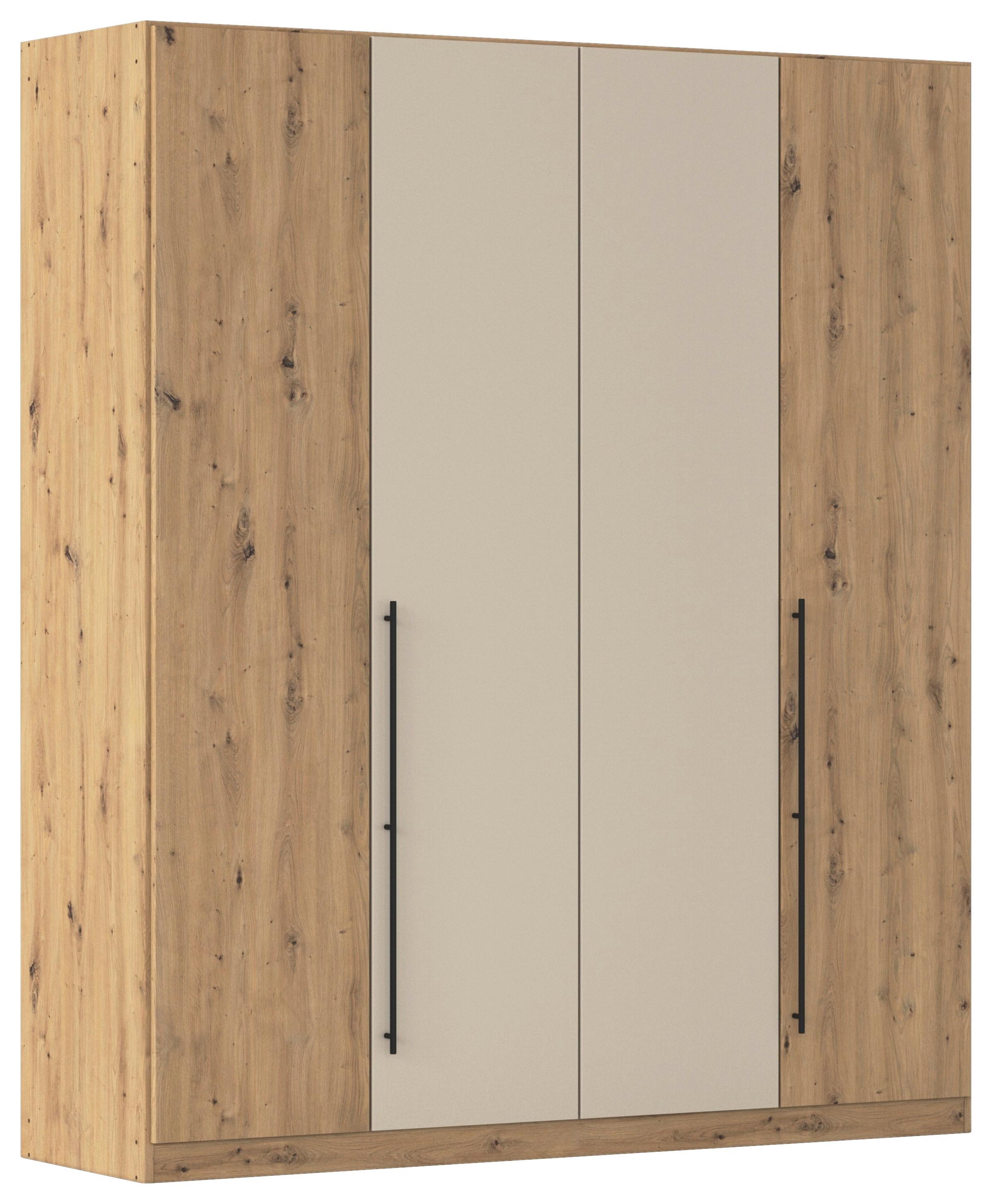 Omara Za Oblačila Safari, Hrast, Barva Šampanjca, 181cm - barve šampanjca/črna, Konvencionalno, kovina/leseni material (181/210/54cm)