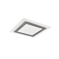 LED-Deckenfarbe Morgan in Weiß/Nickel max. 46 Watt - Weiß/Nickelfarben, Design, Metall (45/45/4,2cm) - Trio Leuchten