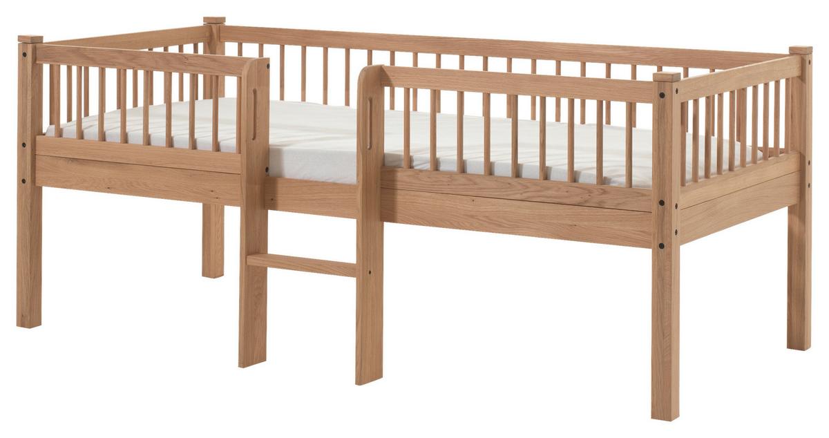 Spielbett Forrest Eichefarben ca.90x200cm Echtholz - Eichefarben/Naturfarben, MODERN, Holz (90/200cm) - Vipack