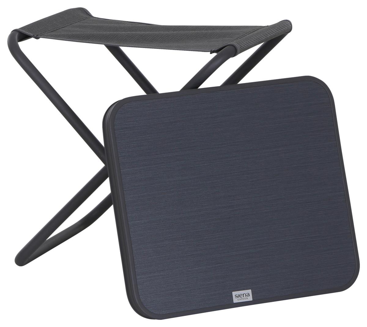 Camping-Tischplatte Grau mit Beschichtung 49x41 cm - Grau, KONVENTIONELL, Holzwerkstoff (49/4/41cm) - Siena Garden