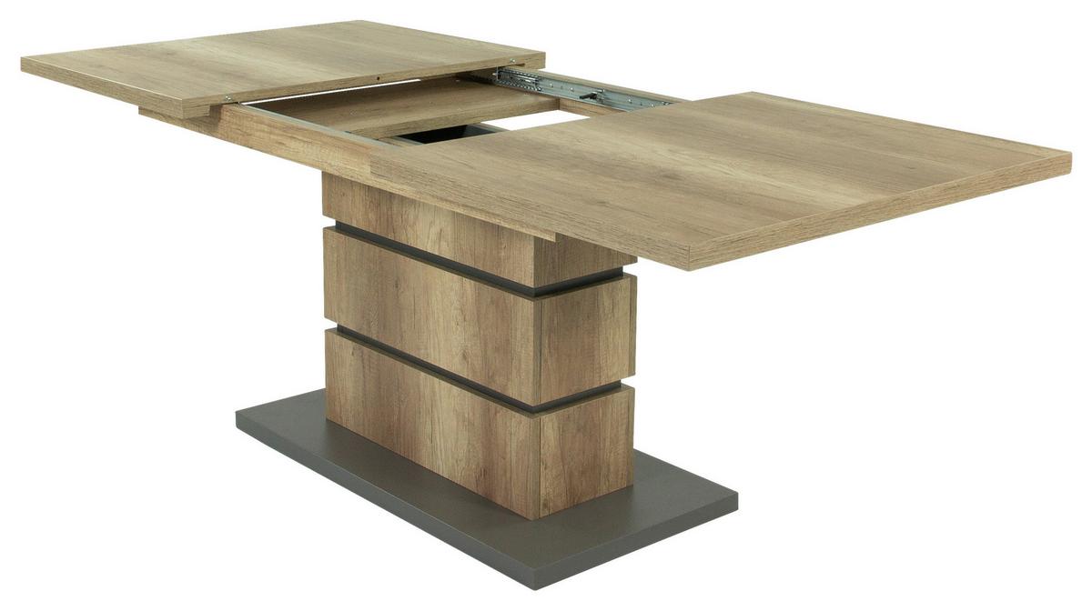 ESSTISCH BEA - Anthrazit/Braun, MODERN, Holzwerkstoff (140/86/75cm) - MID.YOU
