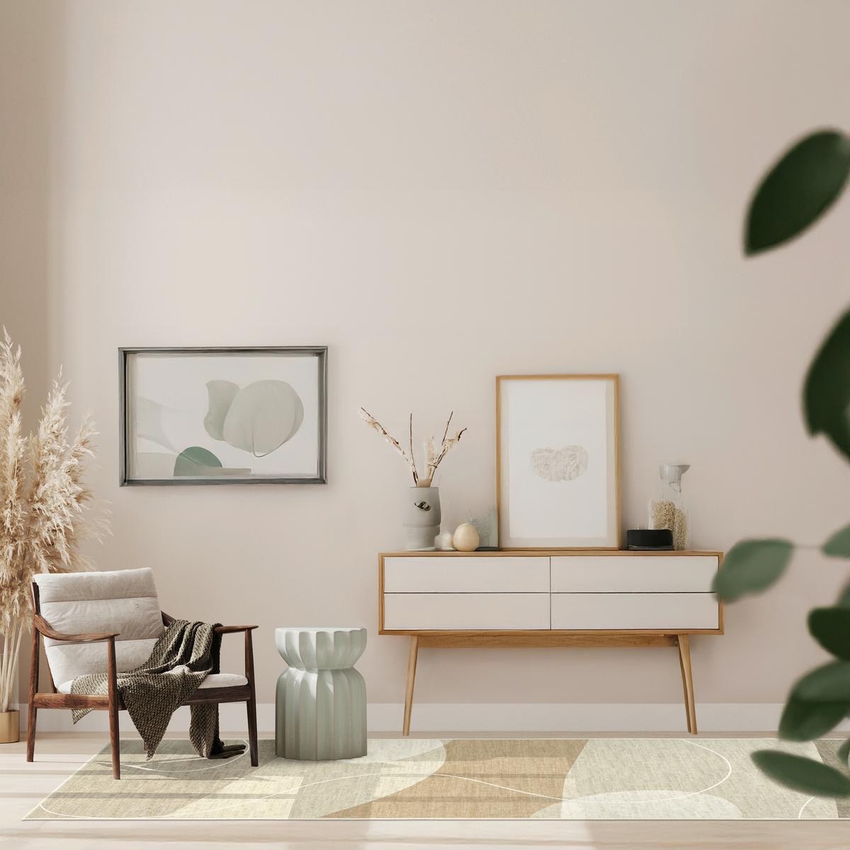 CHODNIK DUNIS CORTEA-URBAN8146 - kremowy/kolor piniowy, Design, tkanina (80/250cm) - Lindorug