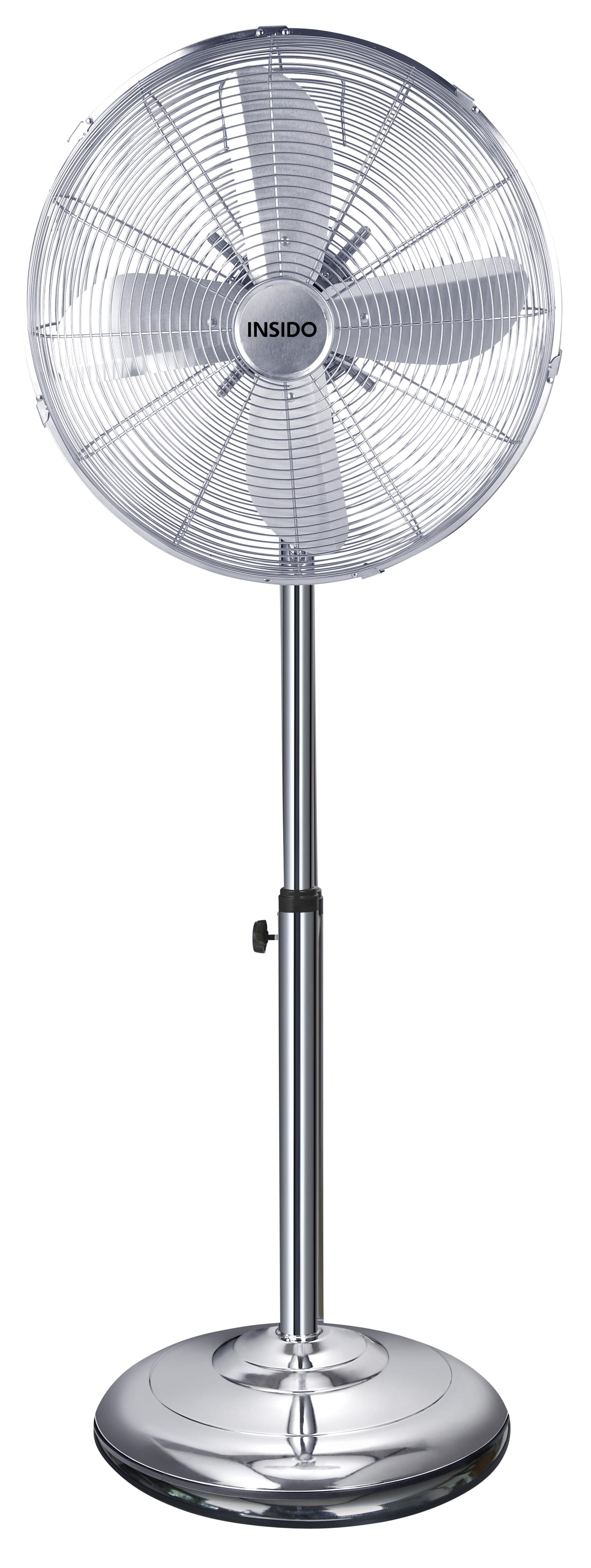 Standventilator Herwig in Chromfarben max. 50 Watt - Chromfarben, Metall (45/127cm) - Insido
