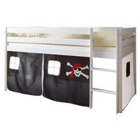 Spielbett Holz Malte ca. 90x200 cm Schwarz - Schwarz/Weiß, Natur, Holz (90/200cm) - MID.YOU