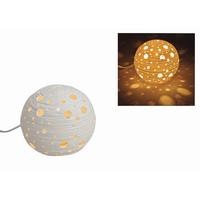 LAMPA STOŁOWA 10015199 - WINTER WHISPER - biały, Basics, tworzywo sztuczne/ceramika (16,0/15,0/16,0cm)