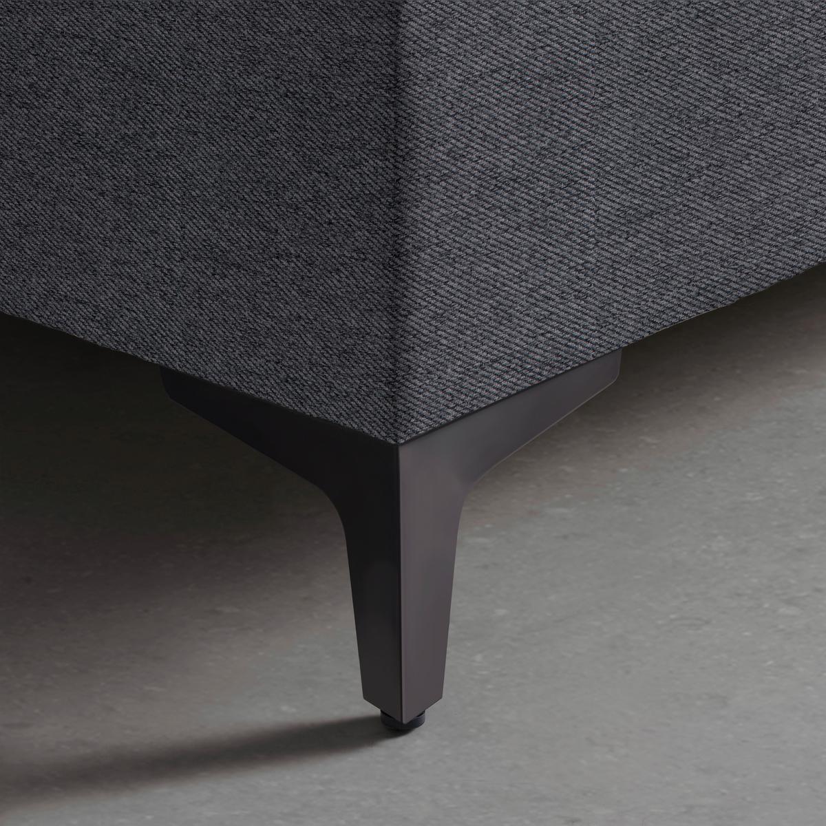 Boxspringbett Bari Anthrazit ca. 200x200cm - Anthrazit/Schwarz, KONVENTIONELL, Karton/Textil (200/200cm) - Based