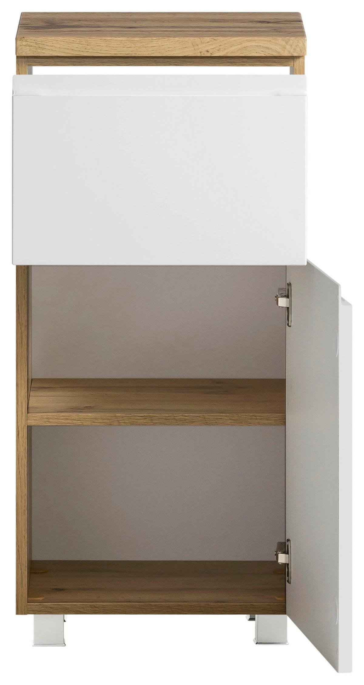 Hängeschrank Varese ca. 40x79 cm Weiß/Eiche - Eiche Wotan/Weiß, MODERN, Holzwerkstoff (40/79/35cm) - Held