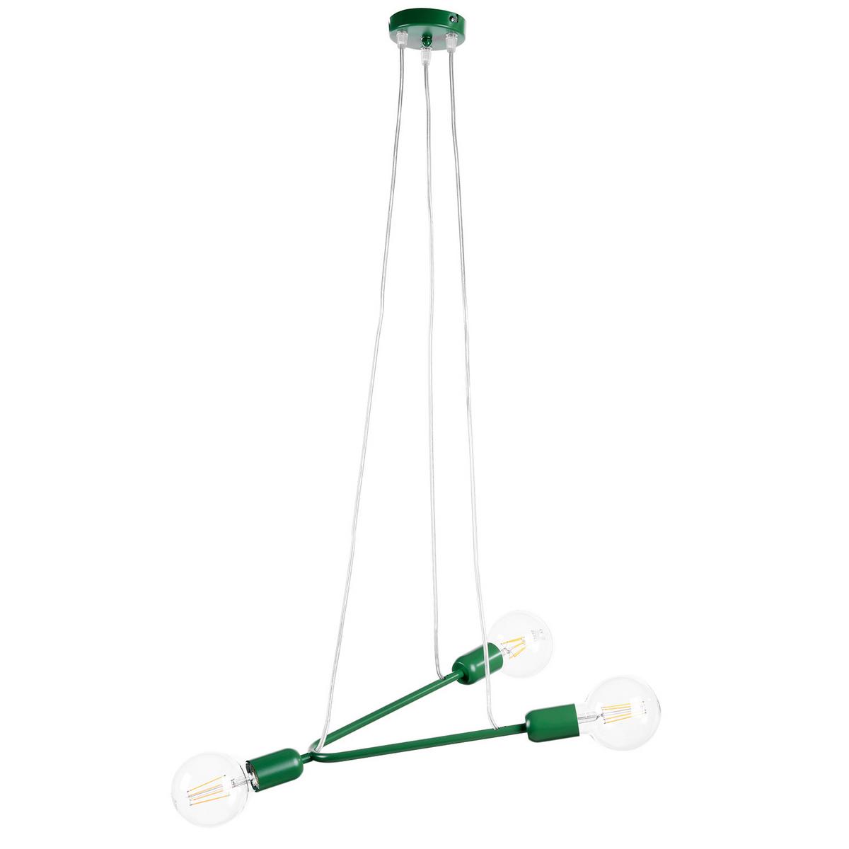 Pendelleuchte Boomerang Grün max. 22 Watt - Grün, Design, Metall (65/10/75cm)