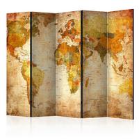 Paravan In All Its Glory I, 5-Delni, Enostranski - bež/barve konjaka, Basics, tekstil/les (225/172/3cm) - artgeist