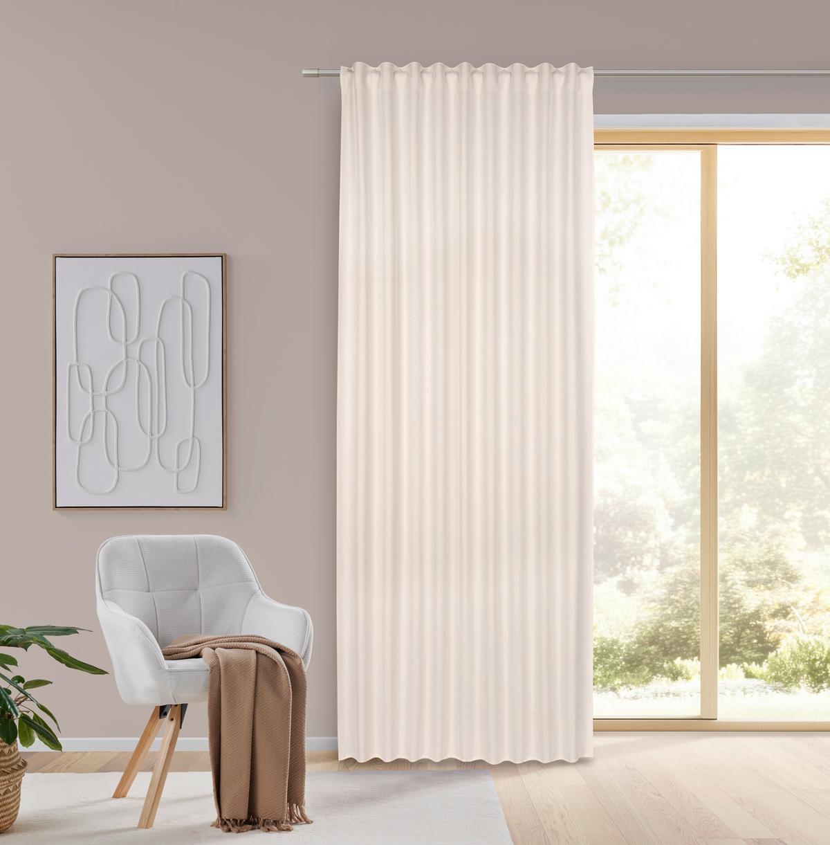 Fertigvorhang Ulrich Ca. 135x245cm - Sandfarben, Textil (135/245cm) - Modern Living
